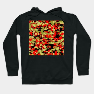 Olive Red Digital Camouflage Hoodie